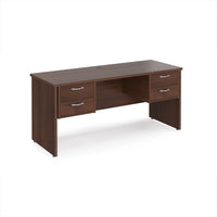 Maestro 25 panel end 600mm deep desk with 2 x 2 drawer peds