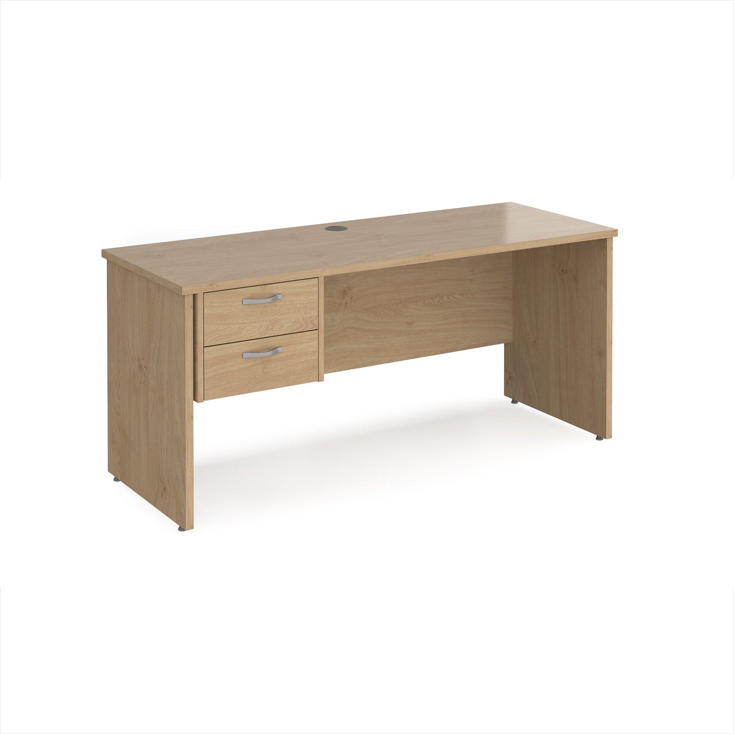 Maestro 25 panel end 600mm deep desk with 2 drawer ped