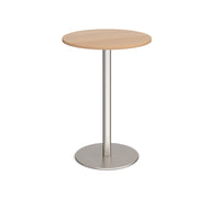 Monza circular poseur table with flat round base