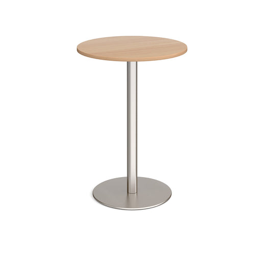 Monza circular poseur table with flat round base