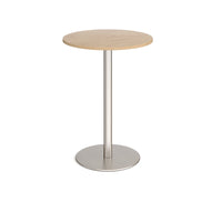 Monza circular poseur table with flat round base