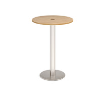 Monza circular power ready poseur table
