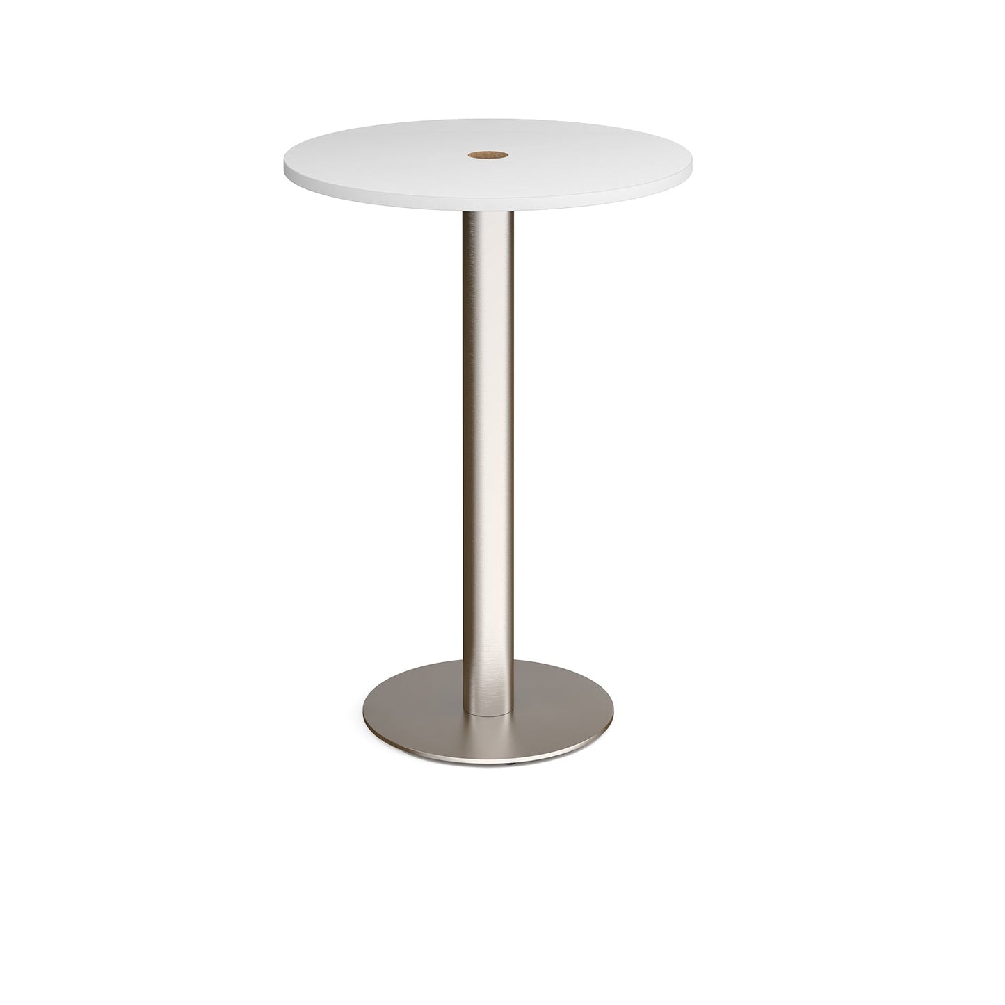 Monza circular power ready poseur table