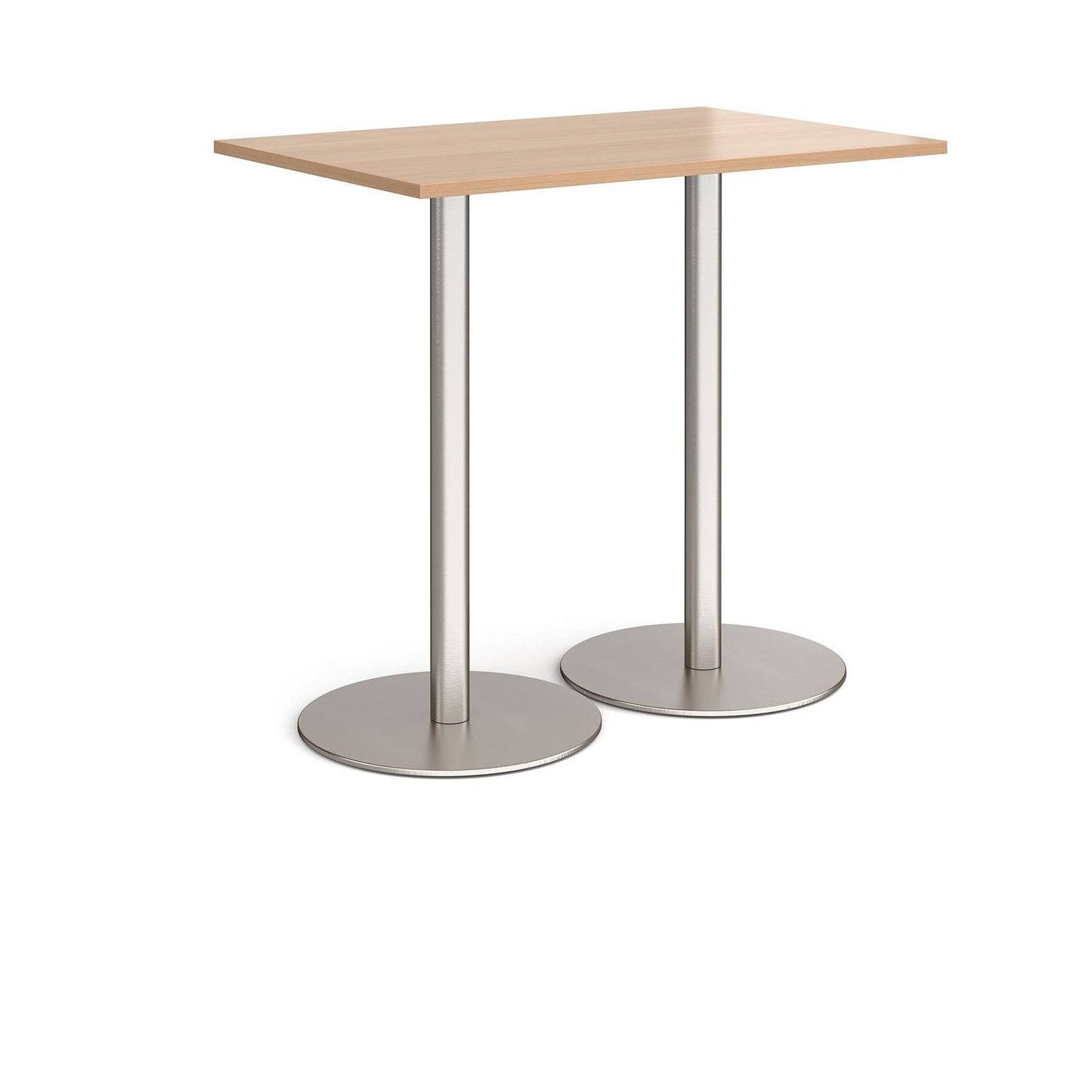 Monza rectangular poseur table with round bases