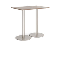 Monza rectangular poseur table with round bases