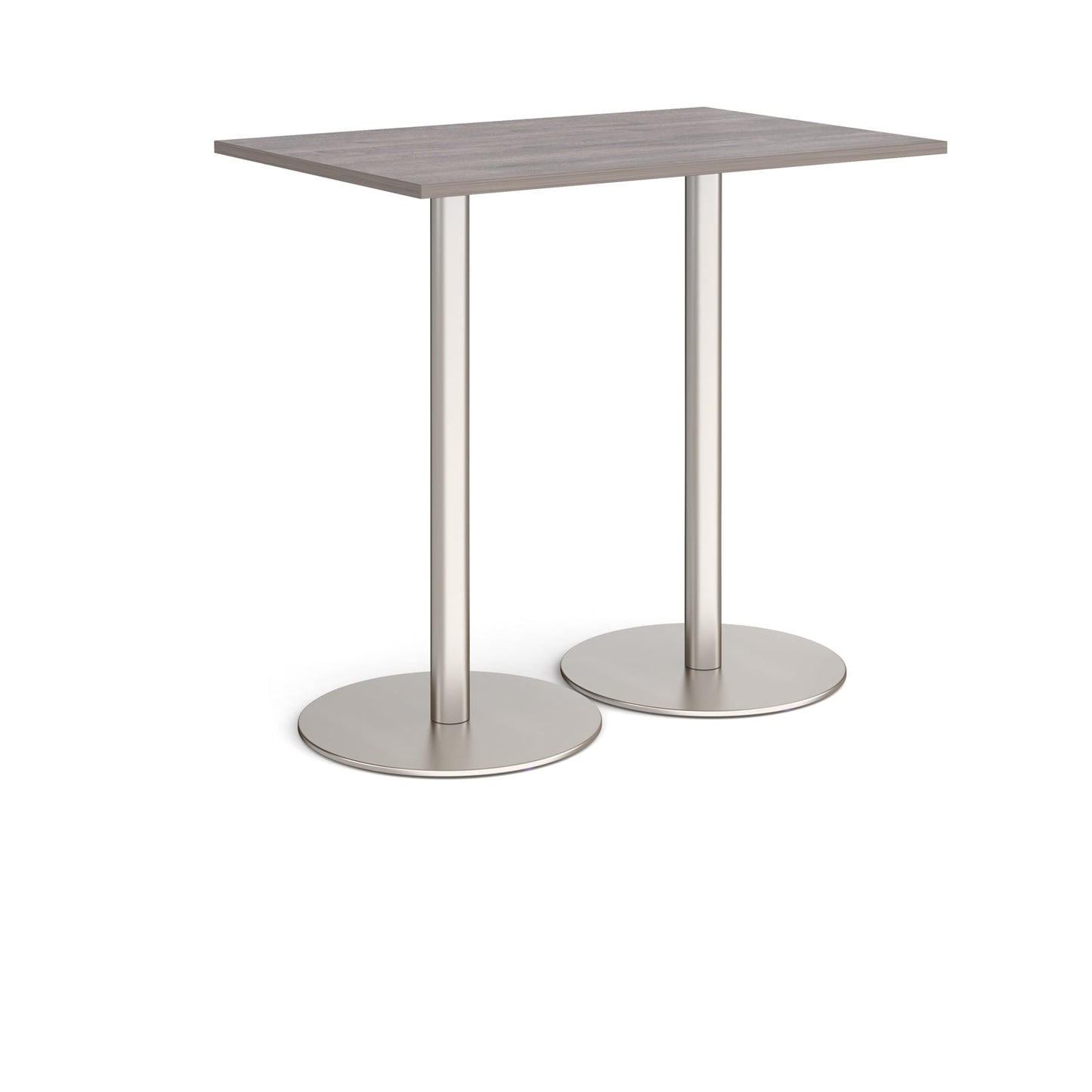 Monza rectangular poseur table with round bases