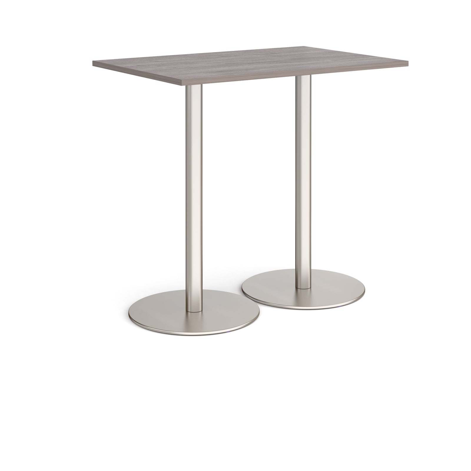 Monza rectangular poseur table with round bases