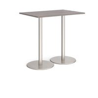 Monza rectangular poseur table with round bases