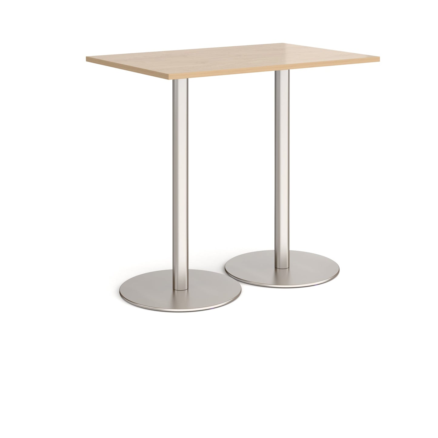 Monza rectangular poseur table with round bases