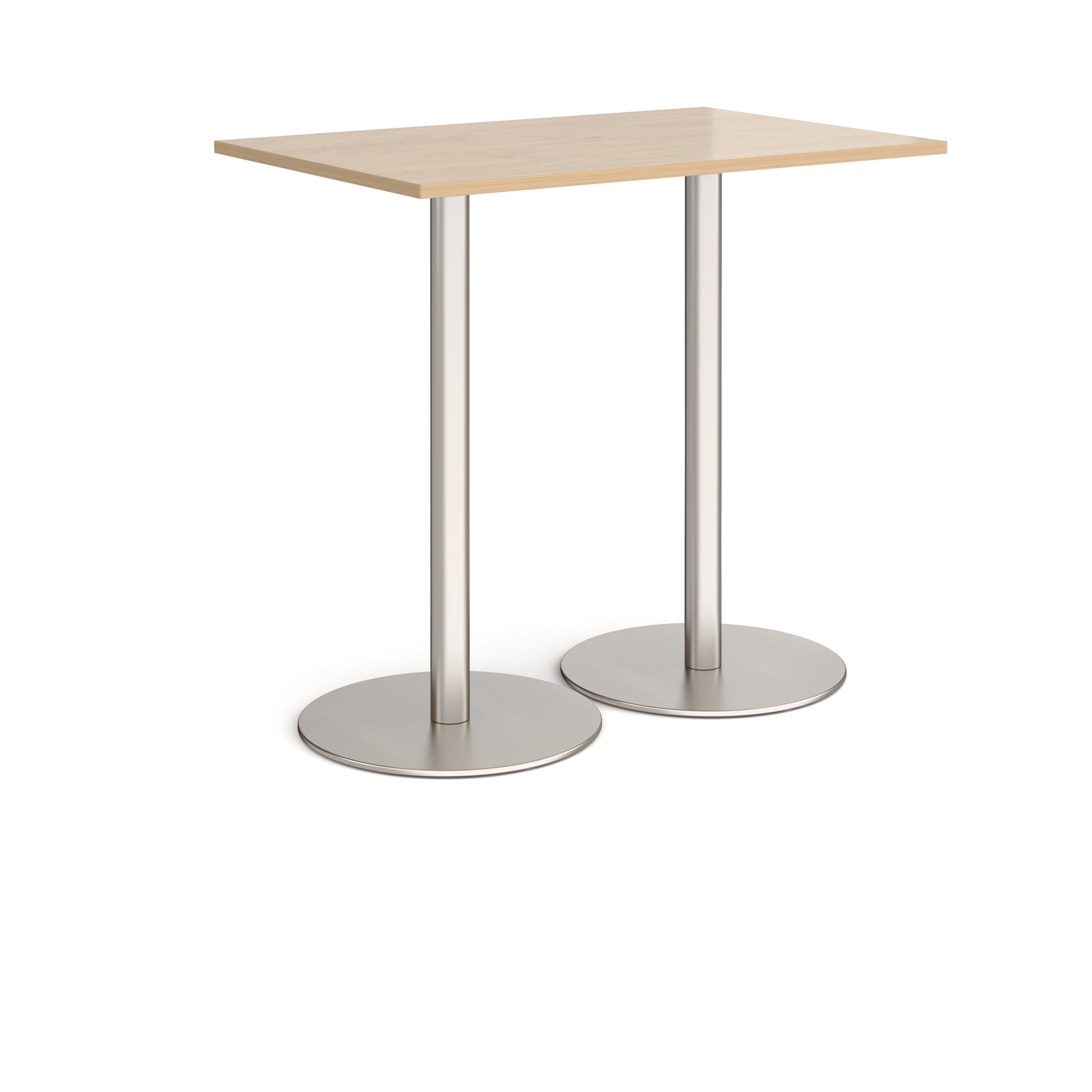 Monza rectangular poseur table with round bases