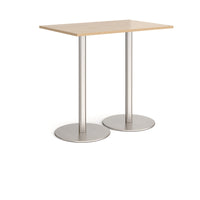 Monza rectangular poseur table with round bases