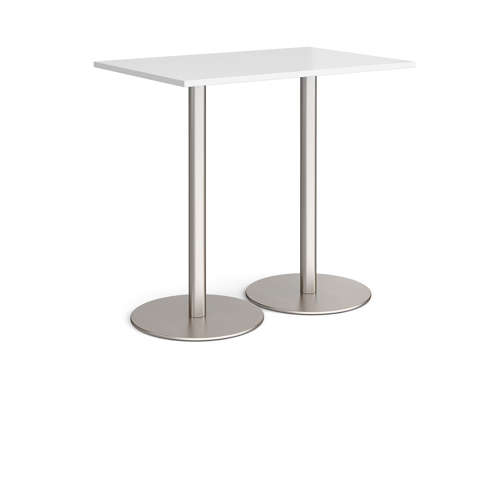 Monza rectangular poseur table with round bases