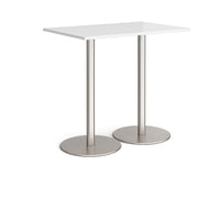 Monza rectangular poseur table with round bases