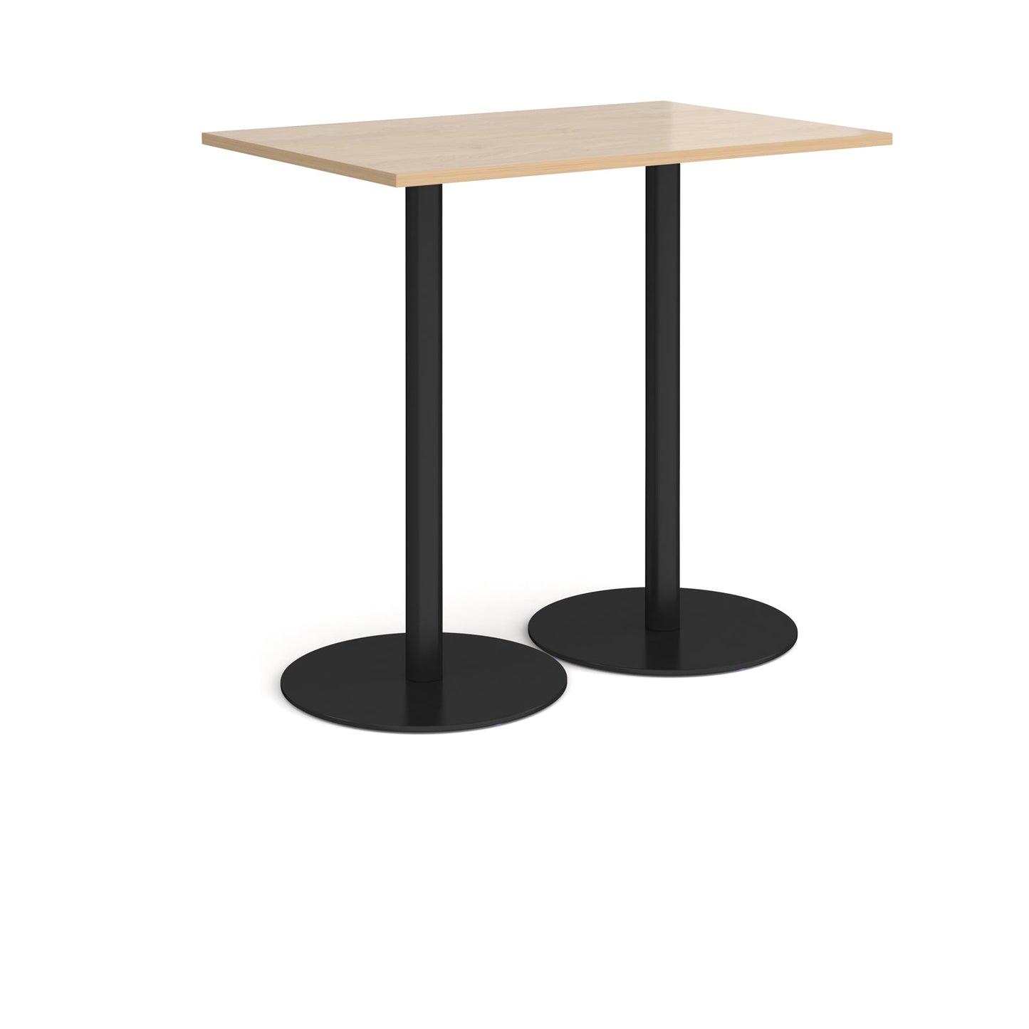 Monza rectangular poseur table with round bases