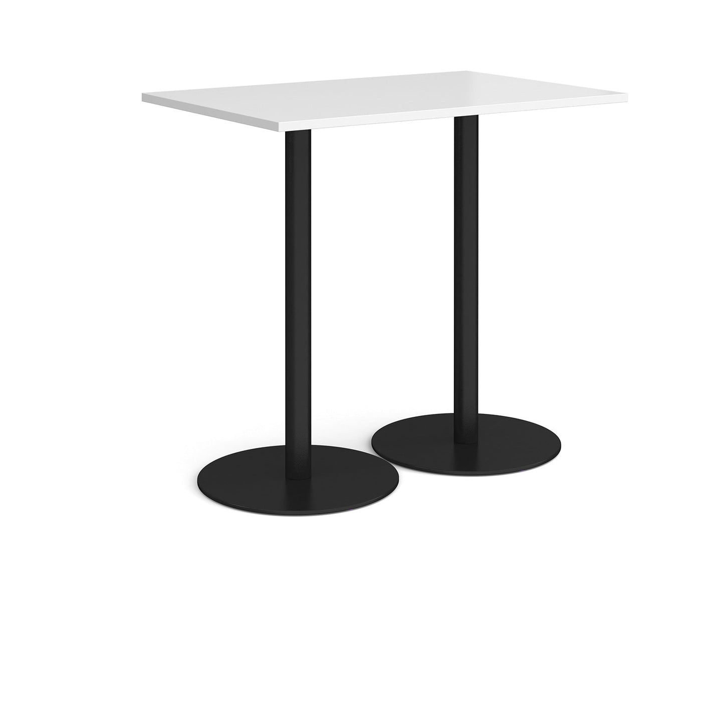 Monza rectangular poseur table with round bases