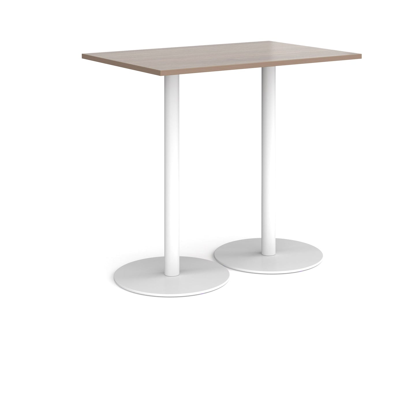 Monza rectangular poseur table with round bases
