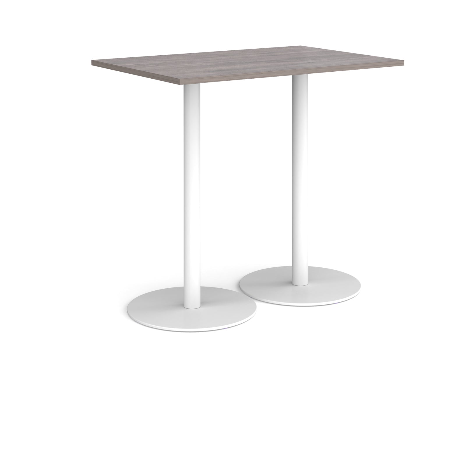 Monza rectangular poseur table with round bases