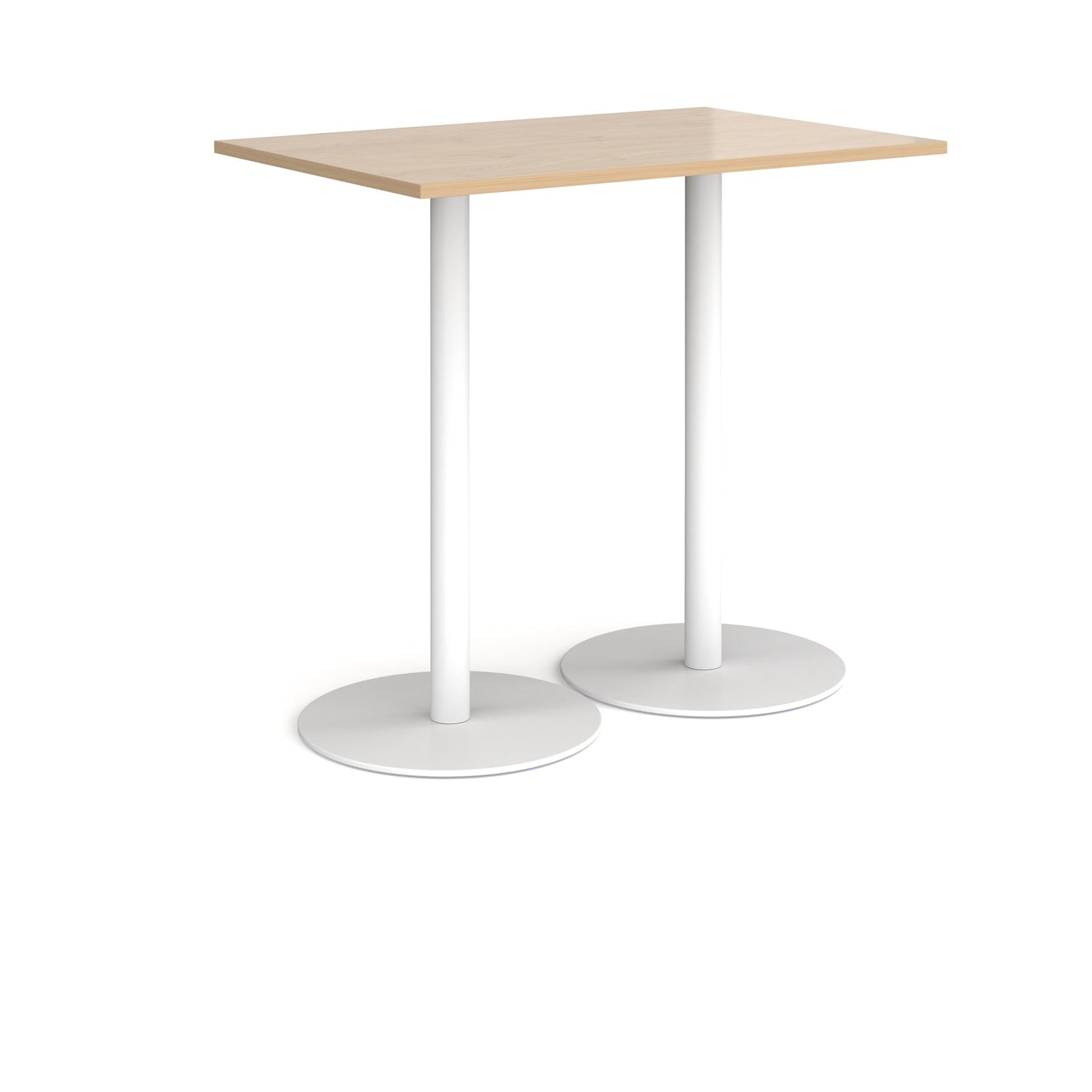 Monza rectangular poseur table with round bases