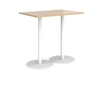 Monza rectangular poseur table with round bases