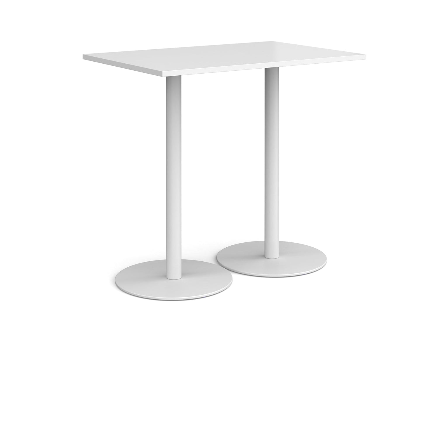 Monza rectangular poseur table with round bases