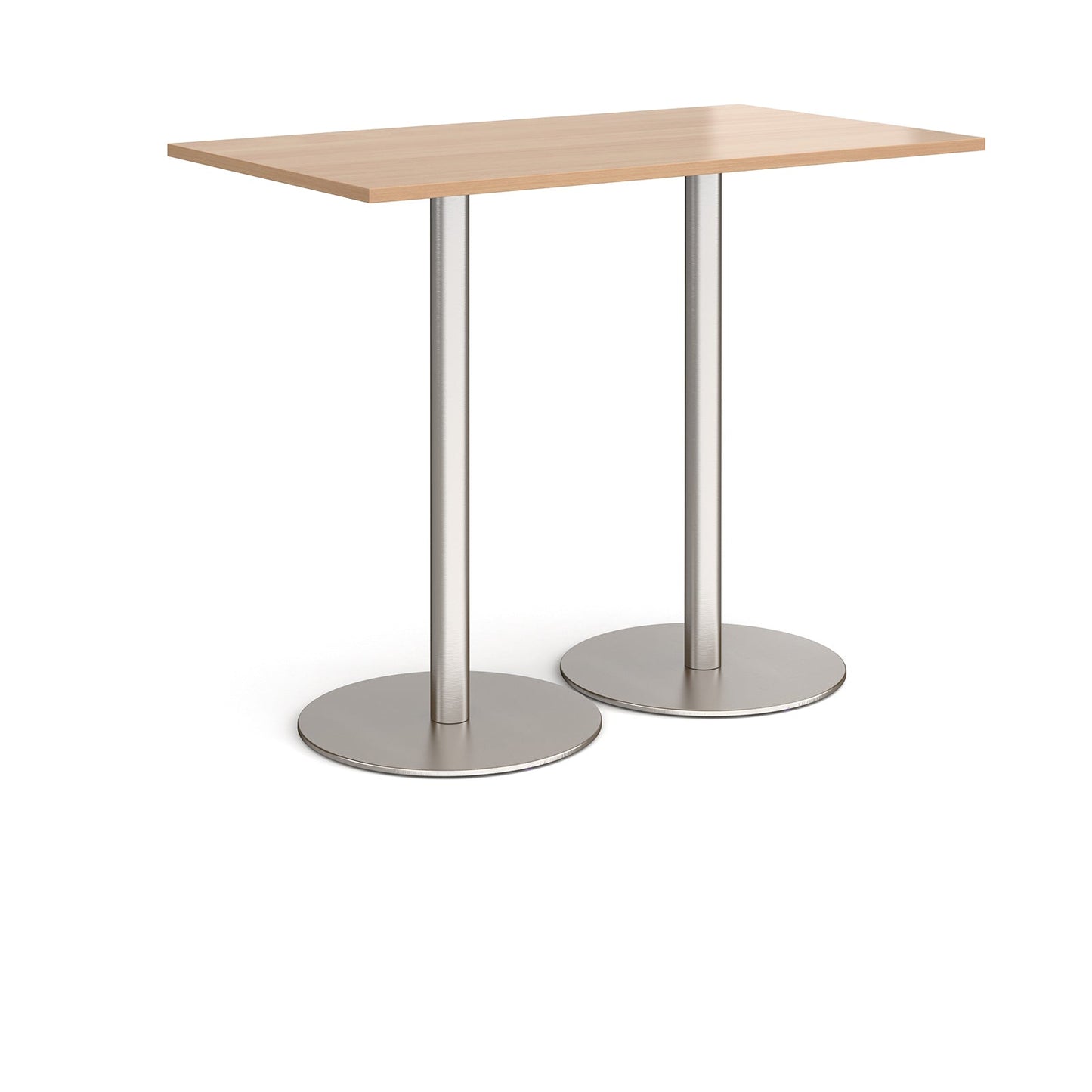 Monza rectangular poseur table with round bases