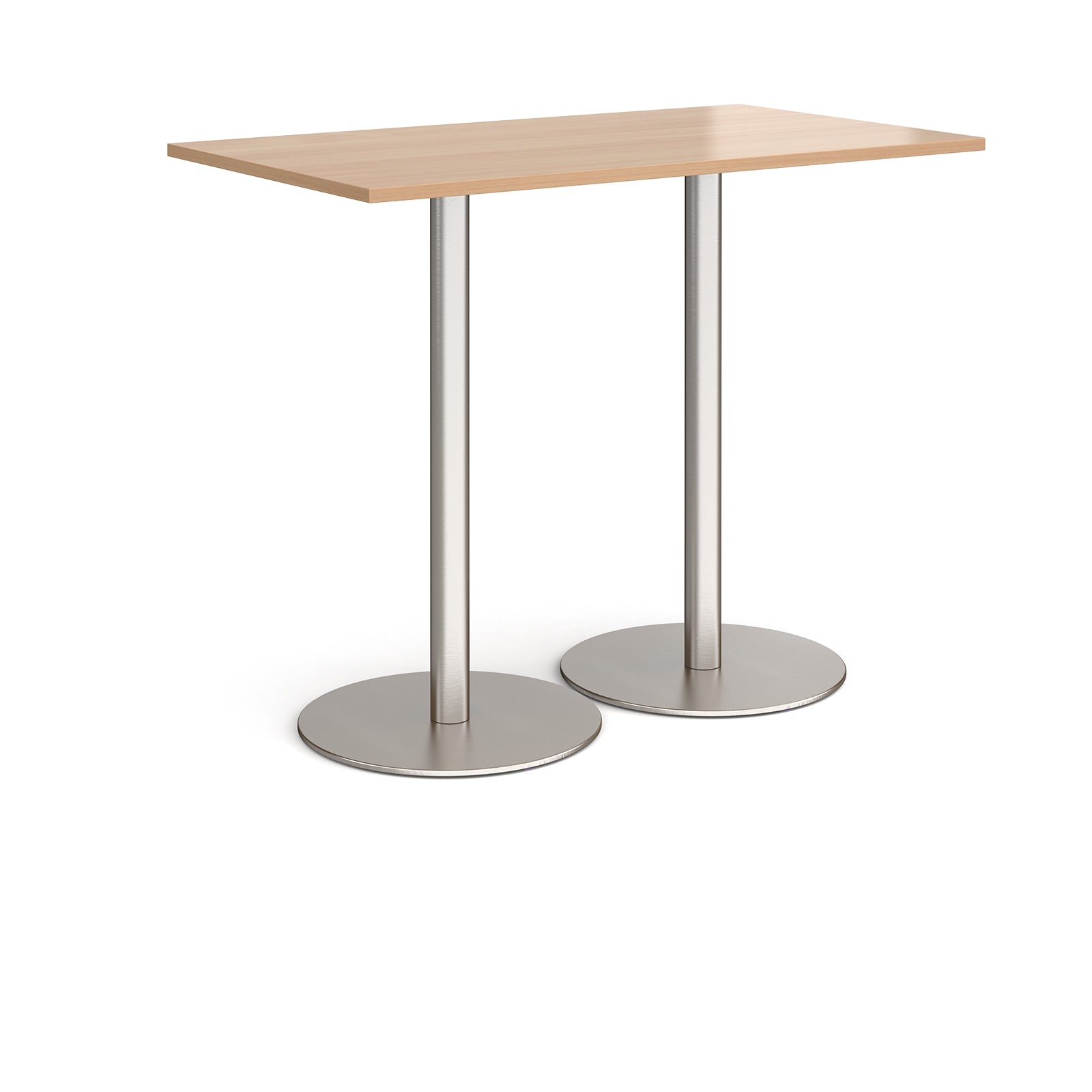 Monza rectangular poseur table with round bases