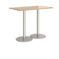 Monza rectangular poseur table with round bases