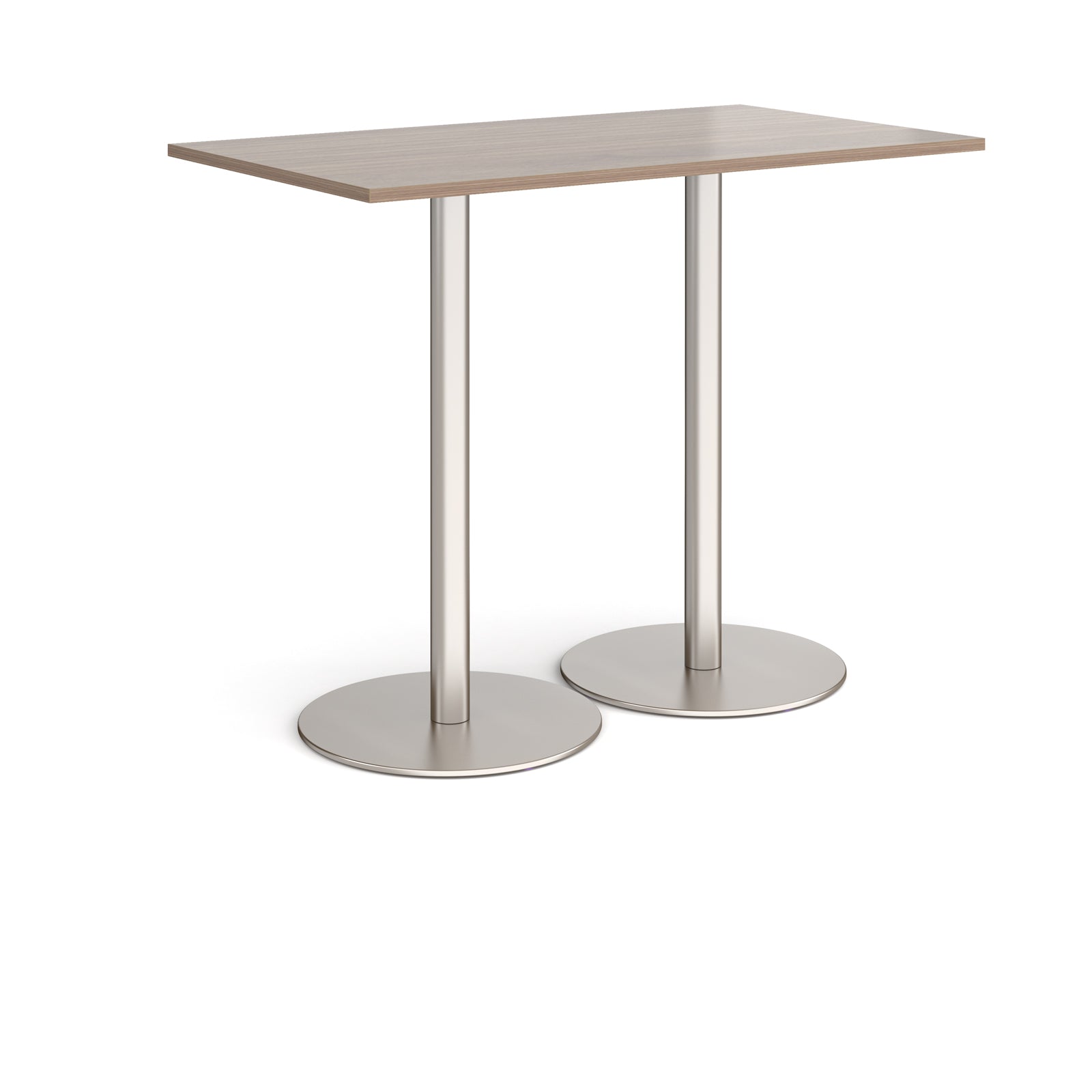 Monza rectangular poseur table with round bases