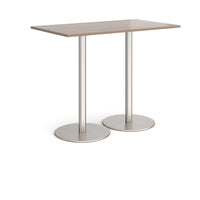 Monza rectangular poseur table with round bases