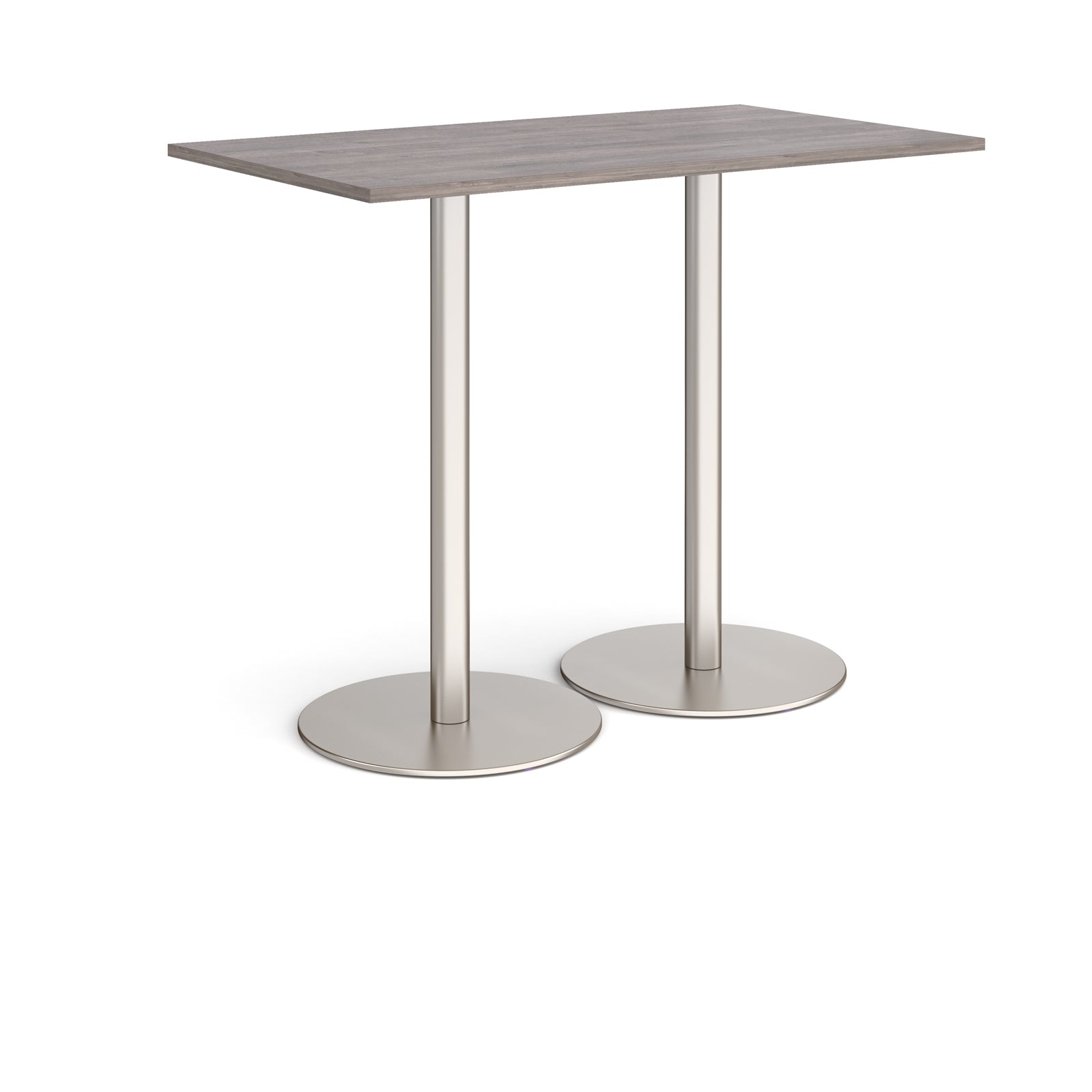 Monza rectangular poseur table with round bases