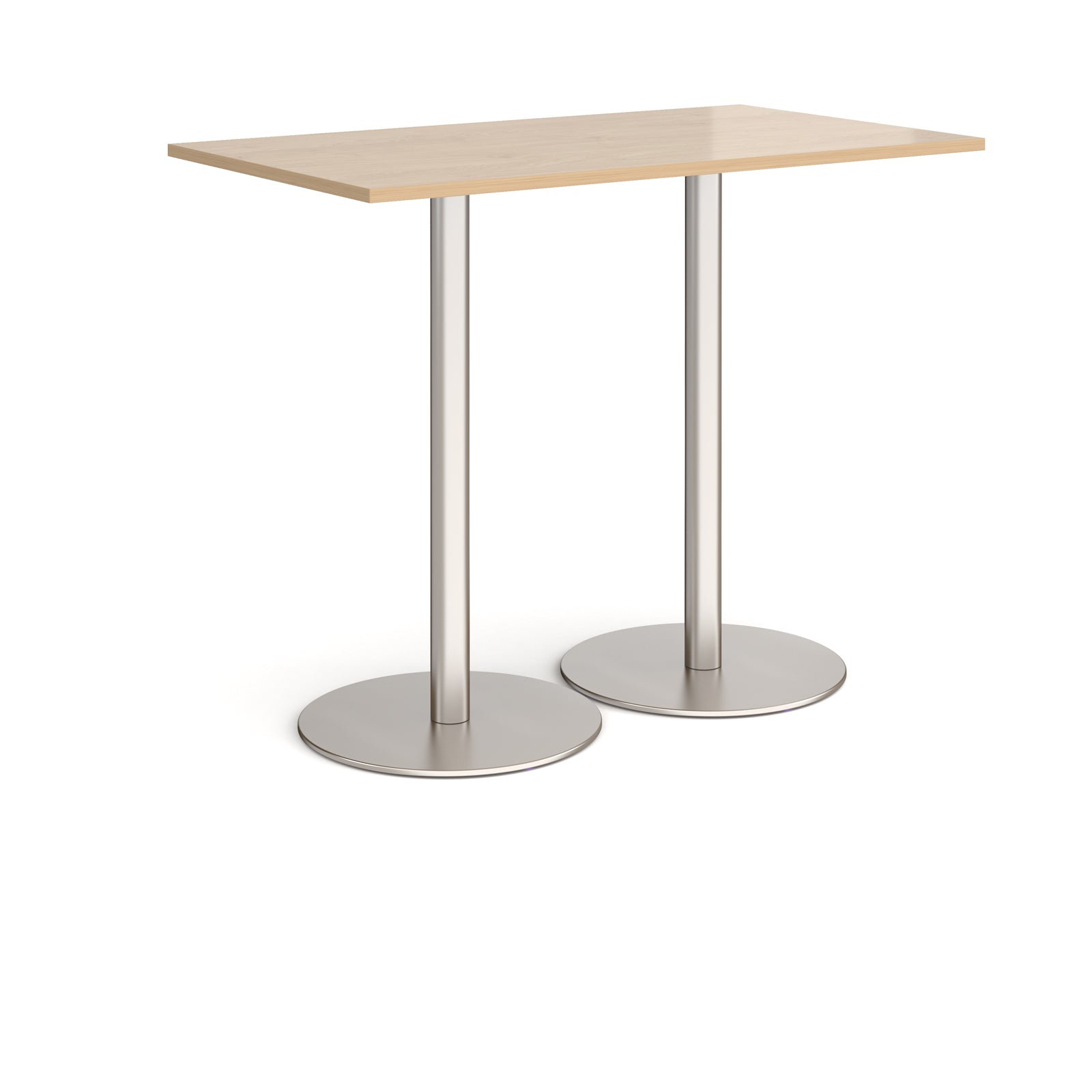 Monza rectangular poseur table with round bases