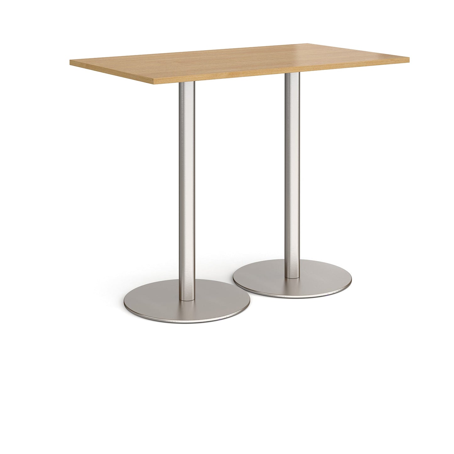 Monza rectangular poseur table with round bases
