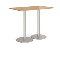 Monza rectangular poseur table with round bases