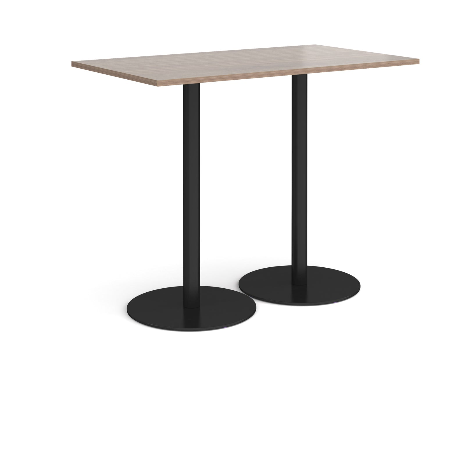Monza rectangular poseur table with round bases