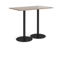 Monza rectangular poseur table with round bases