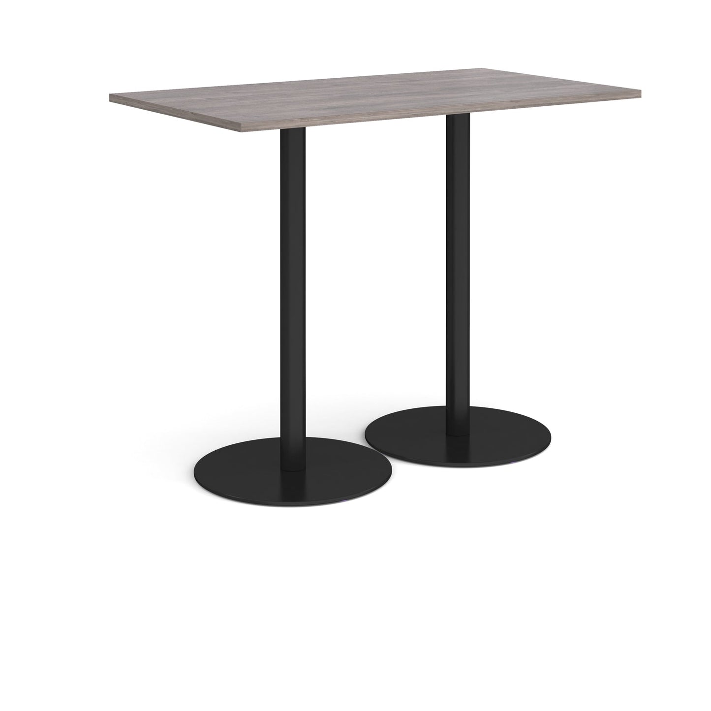 Monza rectangular poseur table with round bases