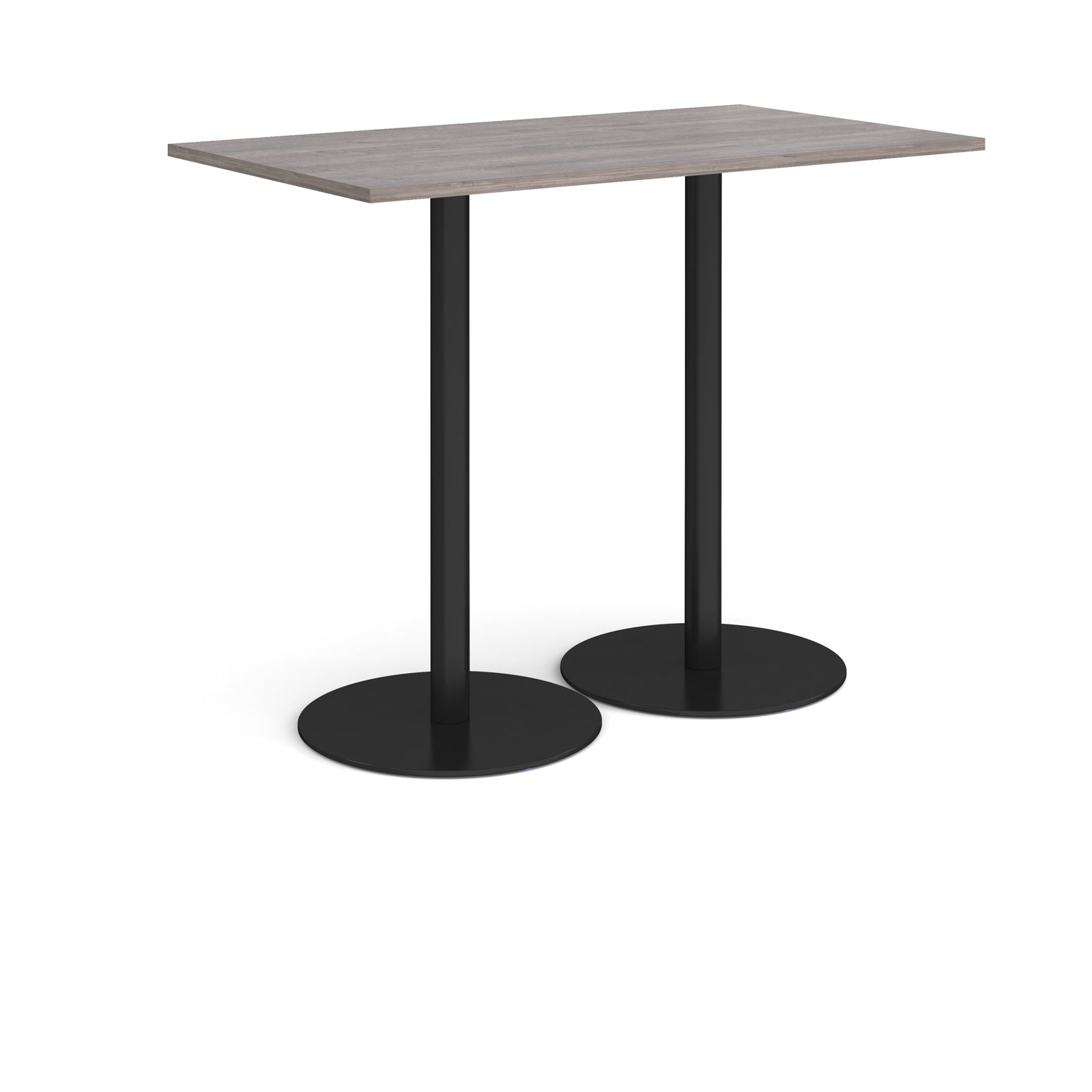 Monza rectangular poseur table with round bases