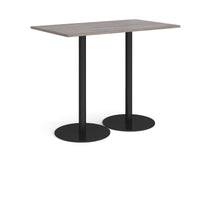 Monza rectangular poseur table with round bases