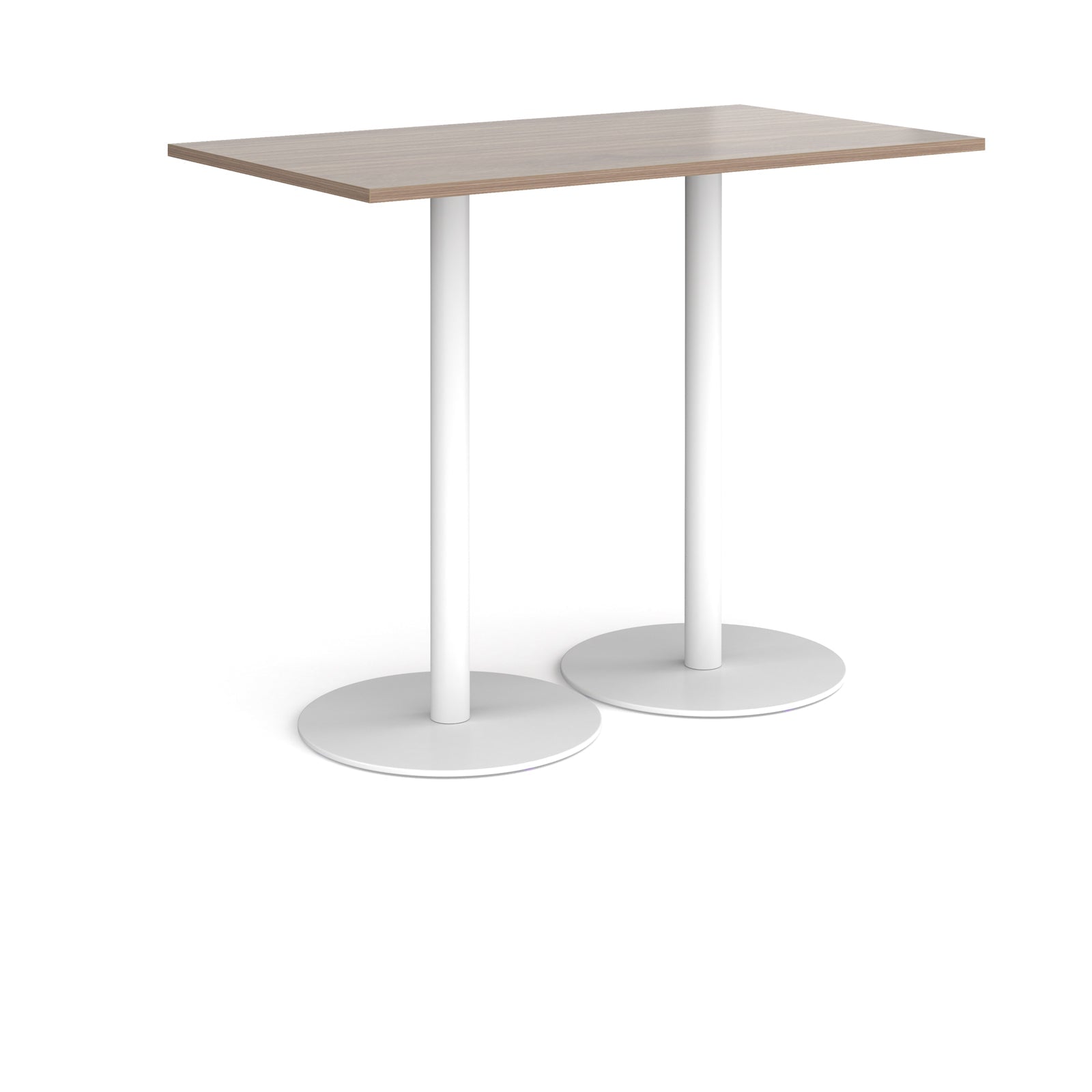 Monza rectangular poseur table with round bases