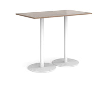Monza rectangular poseur table with round bases