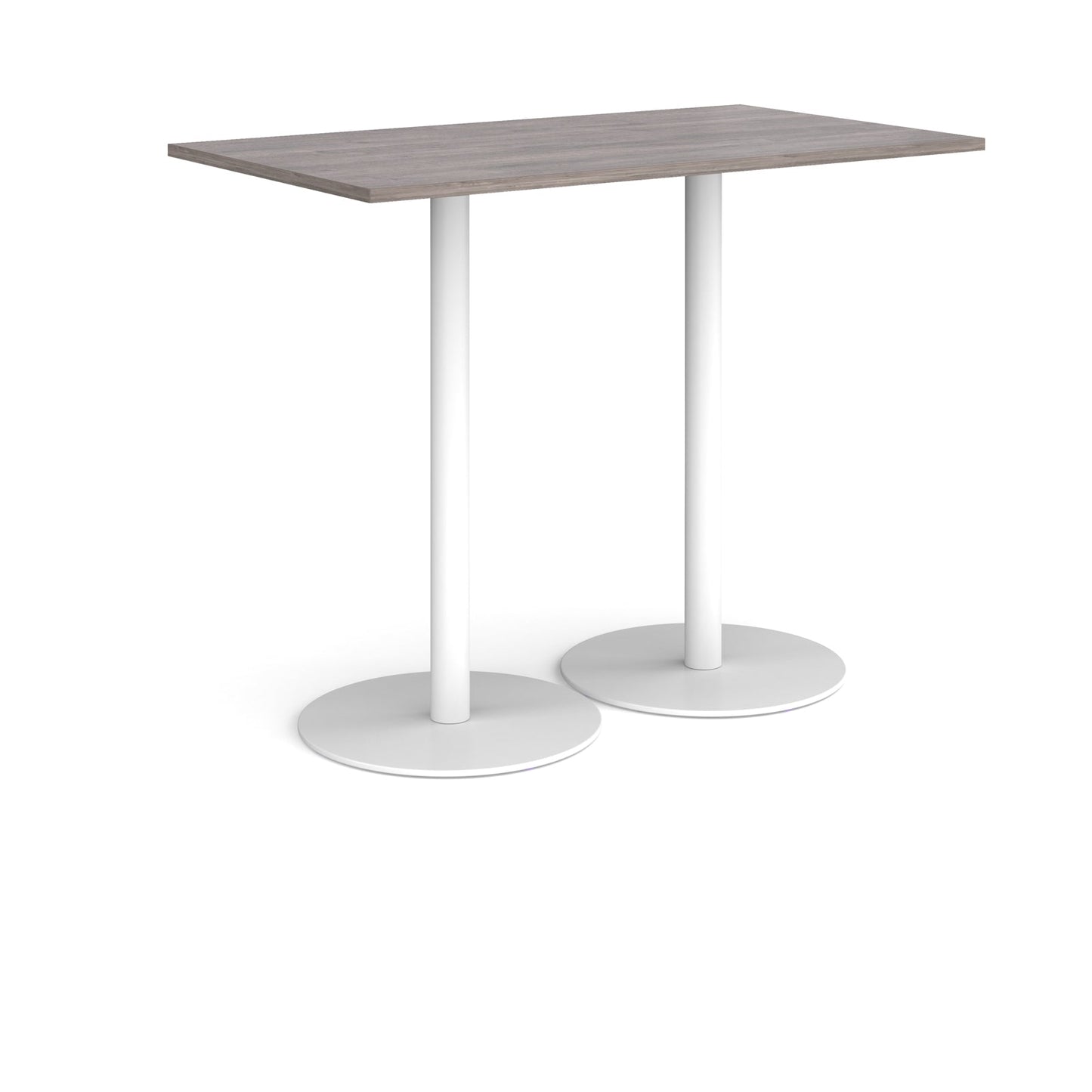 Monza rectangular poseur table with round bases