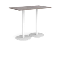 Monza rectangular poseur table with round bases