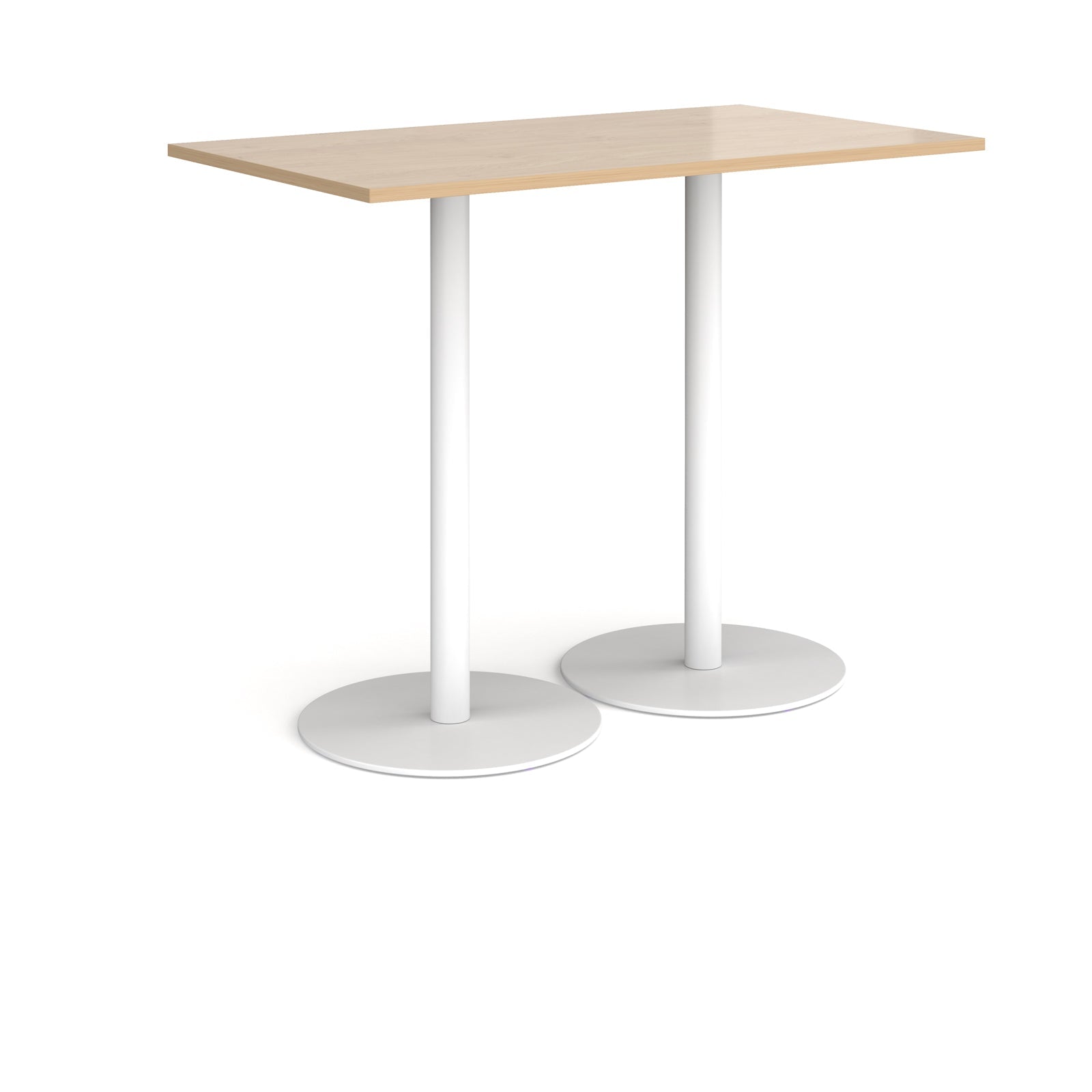 Monza rectangular poseur table with round bases