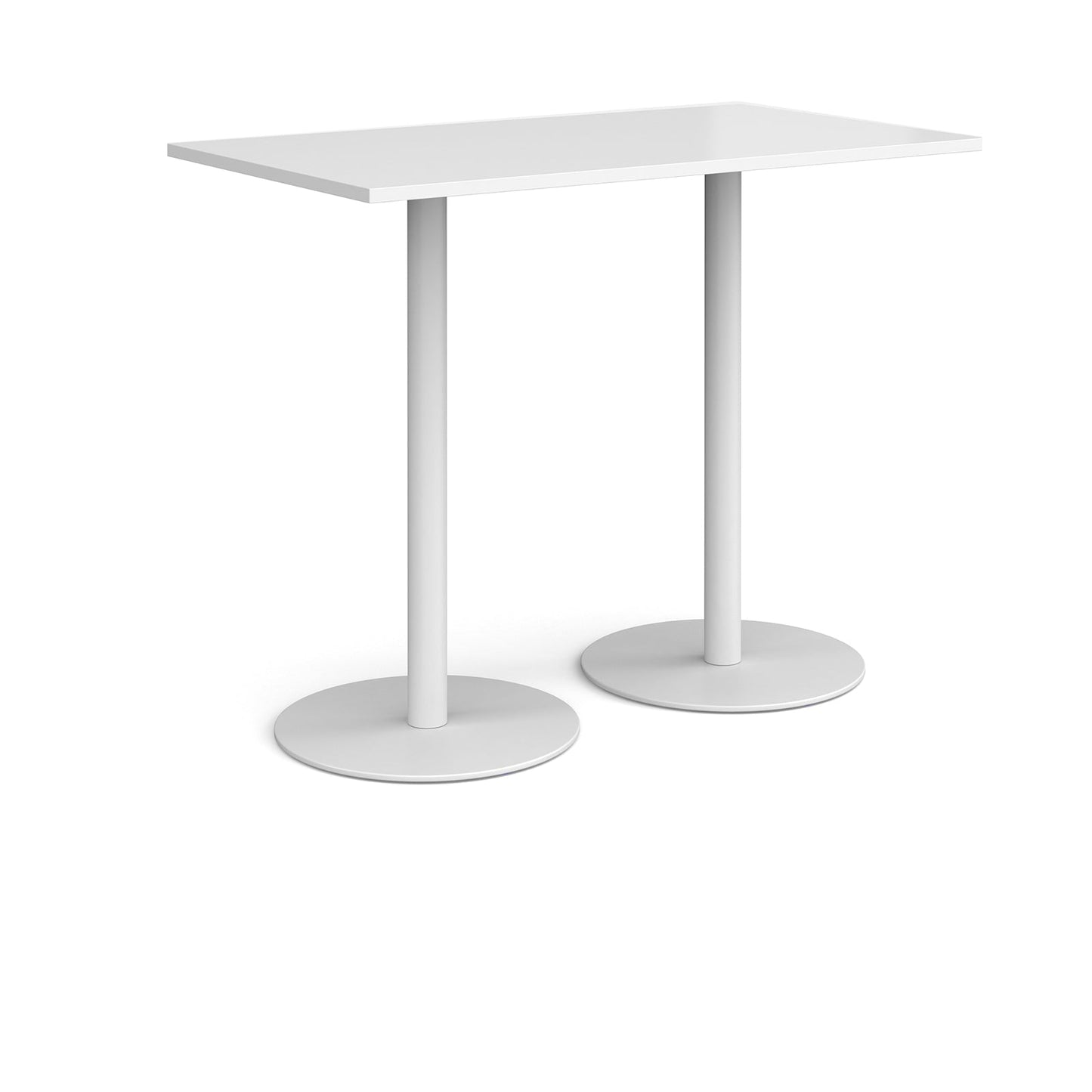 Monza rectangular poseur table with round bases