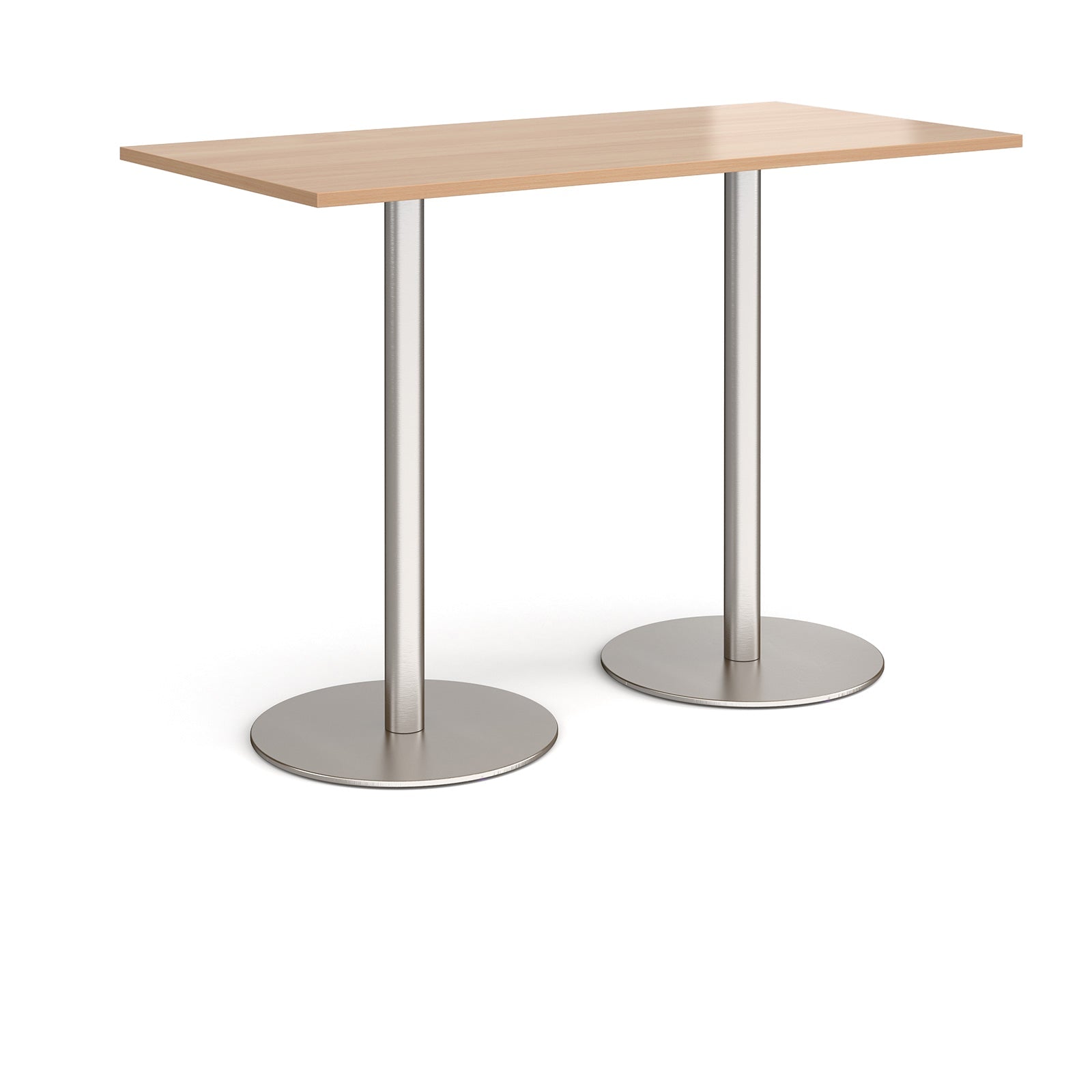 Monza rectangular poseur table with round bases