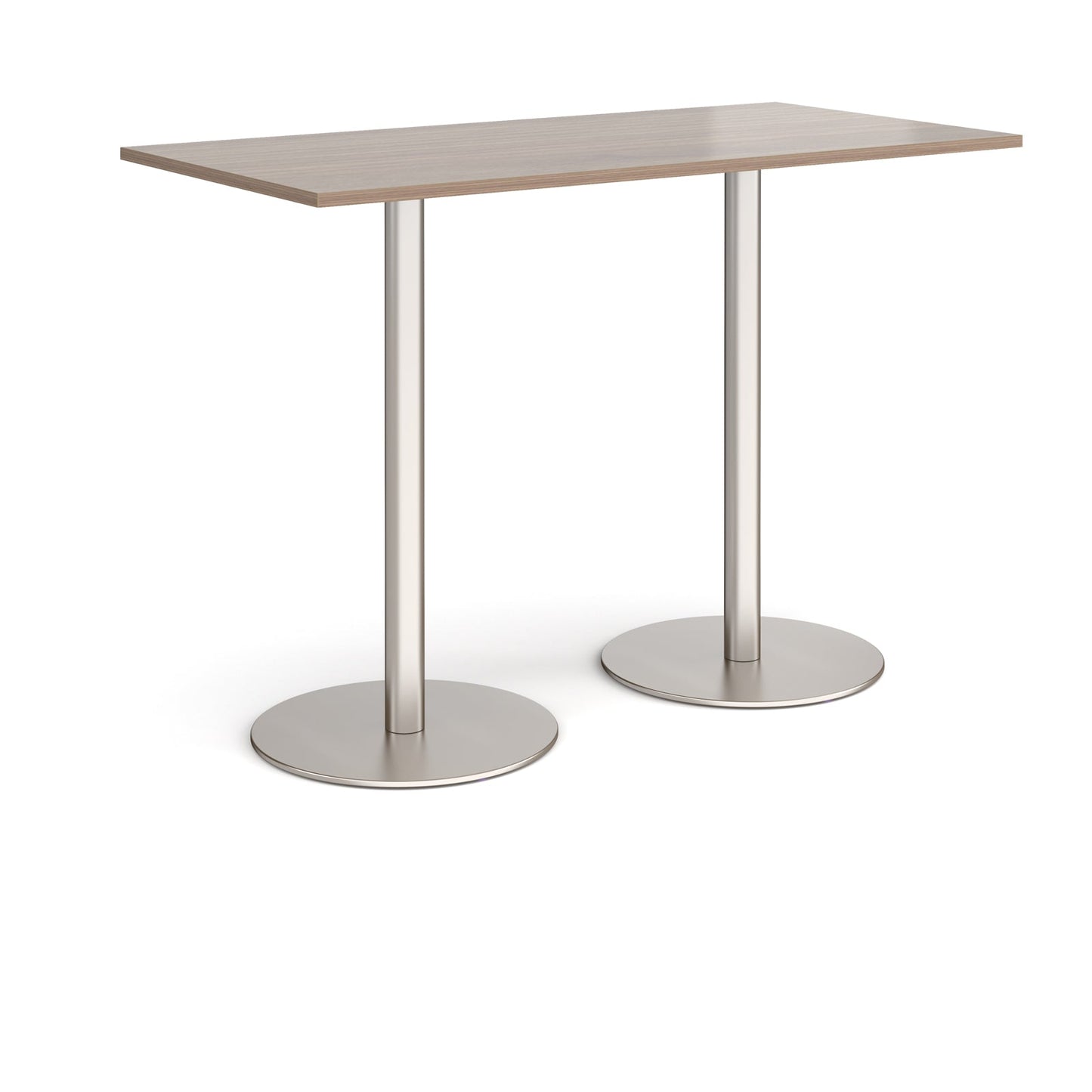 Monza rectangular poseur table with round bases