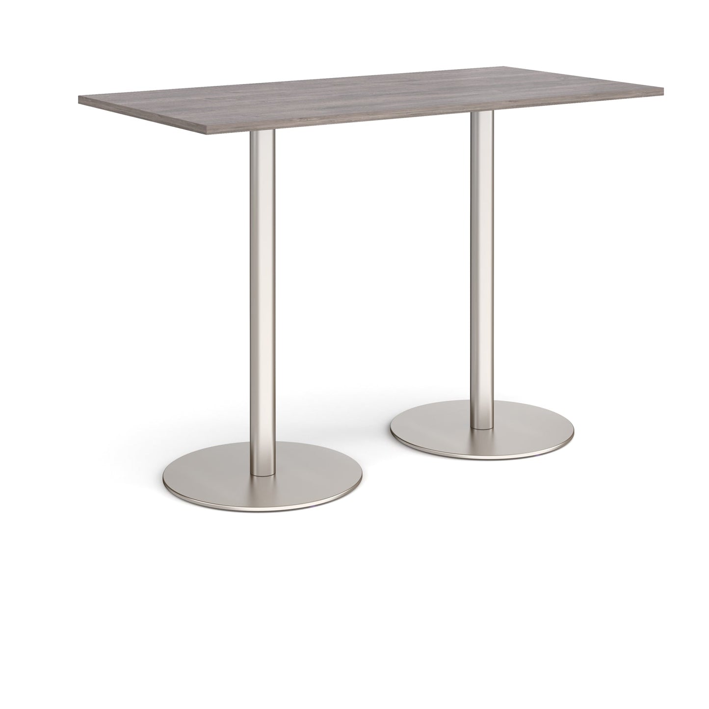 Monza rectangular poseur table with round bases