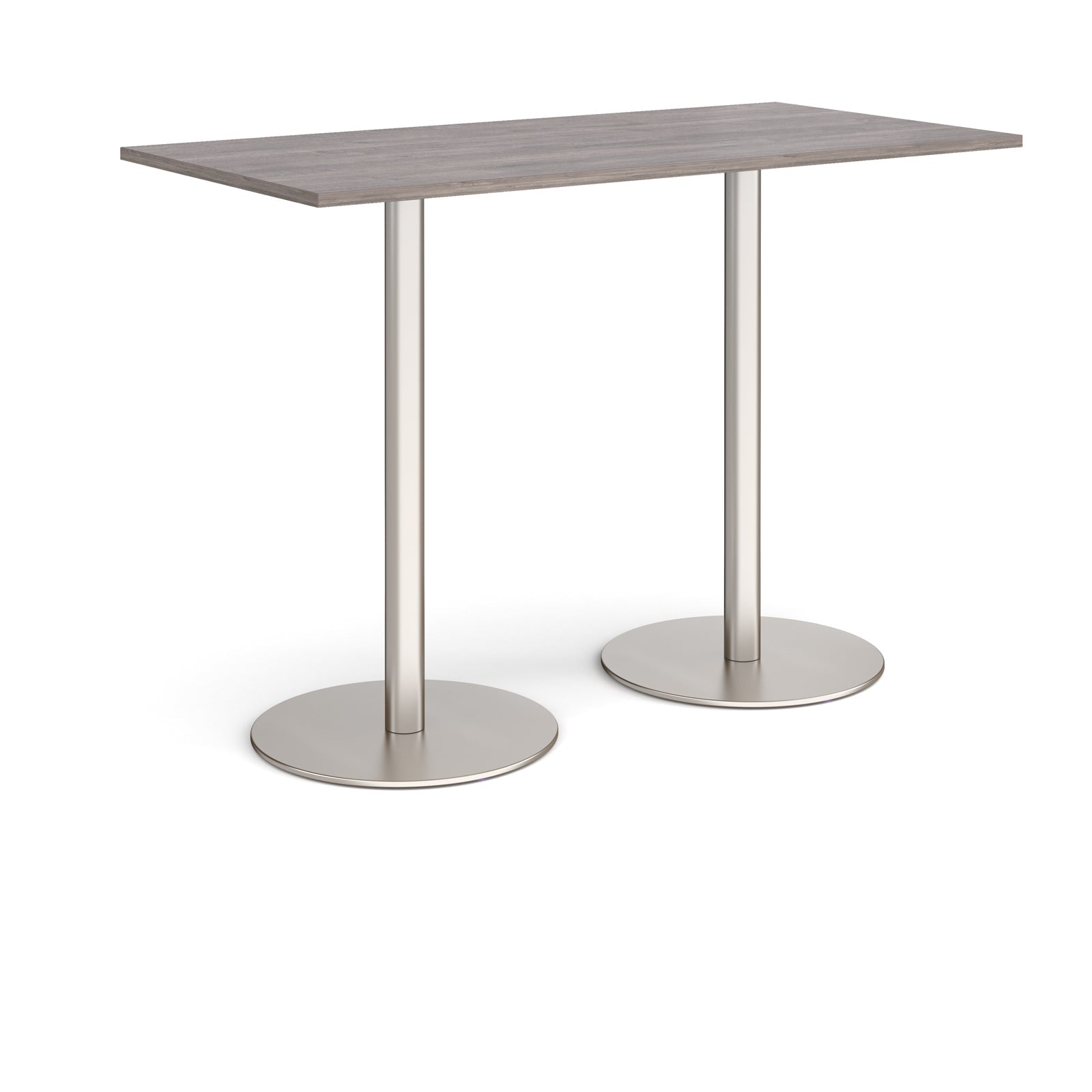 Monza rectangular poseur table with round bases