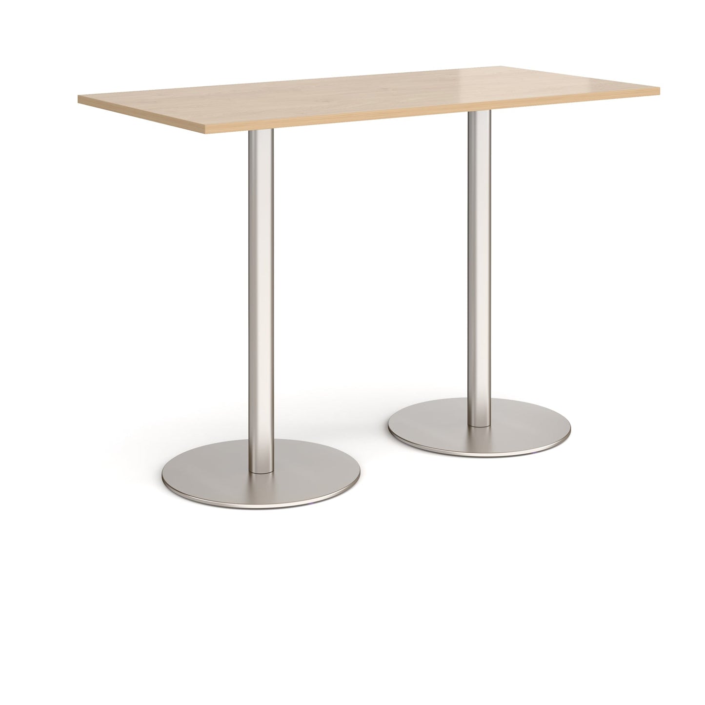 Monza rectangular poseur table with round bases