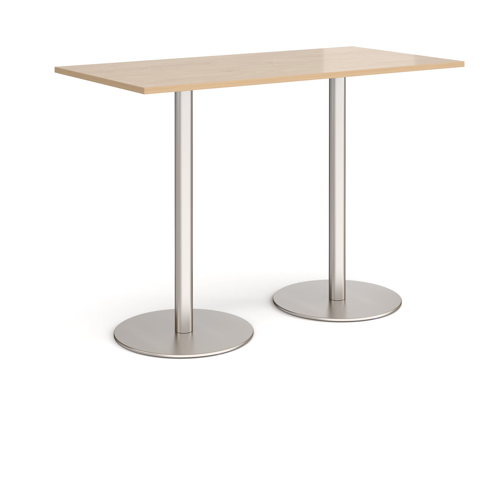 Monza rectangular poseur table with round bases